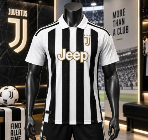 Black & White Striped Football Jersey – Premium Sports T-Shirt for Men | Short Sleeve Soccer Jersey