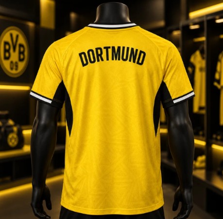Yellow & Black Football Jersey – Premium Short Sleeve Soccer Sports T-Shirt for Men