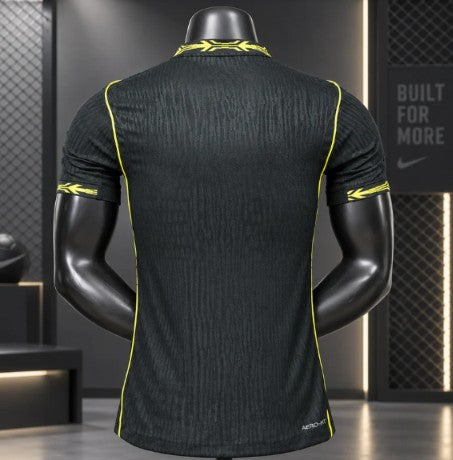 Black & Yellow Football Jersey – Premium Short Sleeve Soccer Sports T-Shirt for Men