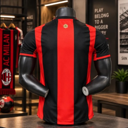 Red & Black Striped Football Jersey – Premium Short Sleeve Soccer Sports T-Shirt for Men