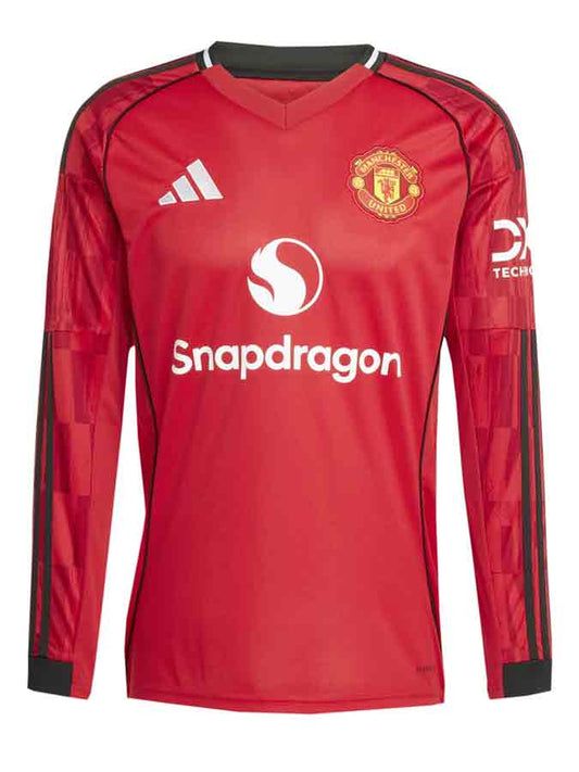 Manchester United Home Long Sleeves Jersey 25-26 Season Player Version