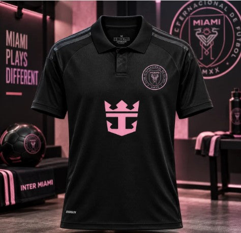 Inter Miami Black Football Jersey – Stylish Soccer Sports T-Shirt for Men