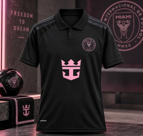 Inter Miami Black Football Jersey – Stylish Soccer Sports T-Shirt for Men