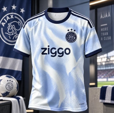 Ajax White Football Jersey – Stylish Soccer Sports T-Shirt for Men