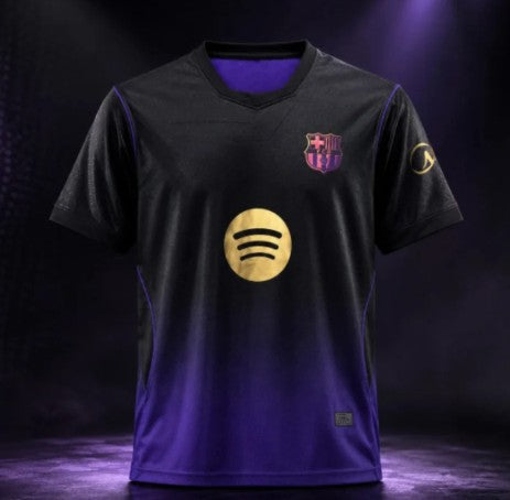 Barcelona Black & Purple Football Jersey – Stylish Soccer Sports T-Shirt for Men