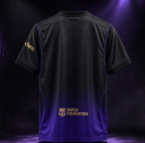 Barcelona Black & Purple Football Jersey – Stylish Soccer Sports T-Shirt for Men