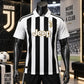 Black & White Striped Football Jersey – Premium Sports T-Shirt for Men | Short Sleeve Soccer Jersey