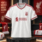 White & Red Football Jersey – Premium Short Sleeve Soccer Sports T-Shirt for Men