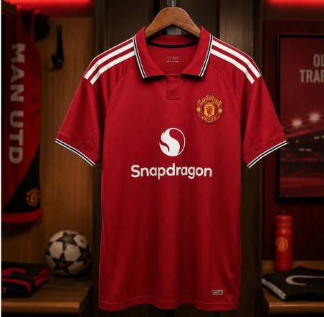 Red Football Jersey – Premium Short Sleeve Soccer Sports T-Shirt for Men