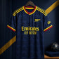 Navy Blue & Yellow Football Jersey – Premium Short Sleeve Soccer Sports T-Shirt for Men