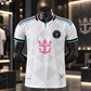 White Geometric Football Jersey – Premium Short Sleeve Soccer Sports T-Shirt for Men