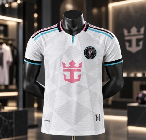 White Geometric Football Jersey – Premium Short Sleeve Soccer Sports T-Shirt for Men