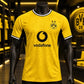 Yellow & Black Football Jersey – Premium Short Sleeve Soccer Sports T-Shirt for Men
