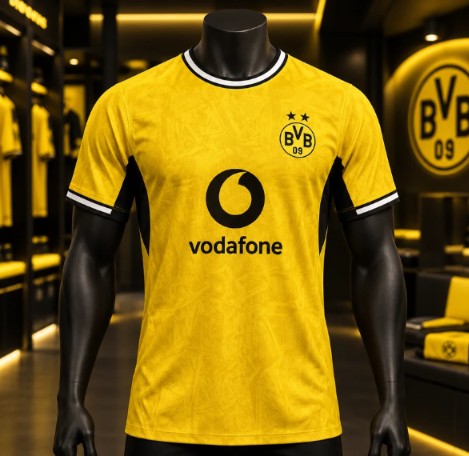 Yellow & Black Football Jersey – Premium Short Sleeve Soccer Sports T-Shirt for Men