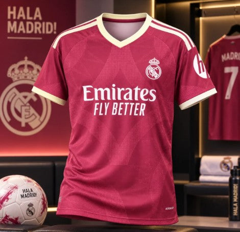 Maroon & Cream Football Jersey – Premium Short Sleeve Soccer Sports T-Shirt for Men