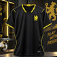 Black & Yellow Football Jersey – Premium Short Sleeve Soccer Sports T-Shirt for Men