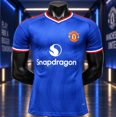 Royal Blue & Red Football Jersey – Premium Short Sleeve Soccer Sports T-Shirt for Men
