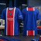 Blue & Red Striped Football Jersey – Premium Short Sleeve Soccer Sports T-Shirt for Men