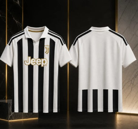 Men's Black & White Striped Football Jersey – Short Sleeve Sports T-Shirt