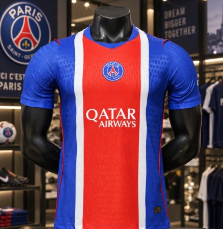 Men's Blue & Red Football Jersey – Short Sleeve Sports T-Shirt