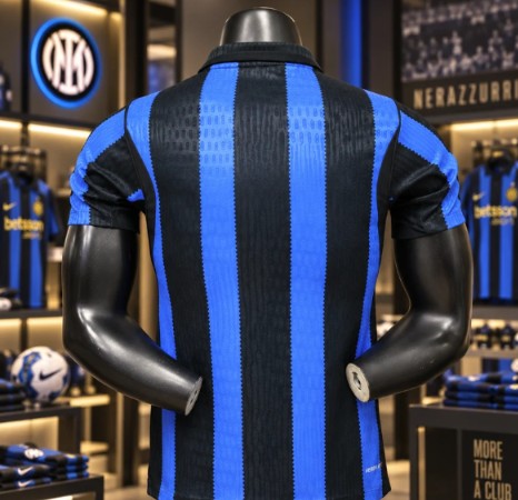 Men's Blue & Black Striped Football Jersey – Short Sleeve Sports T-Shirt
