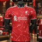 Men's Red Printed Football Jersey – Short Sleeve Sports T-Shirt