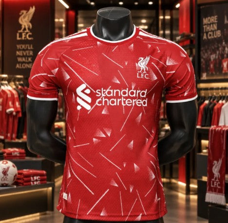 Men's Red Printed Football Jersey – Short Sleeve Sports T-Shirt