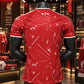 Men's Red Printed Football Jersey – Short Sleeve Sports T-Shirt