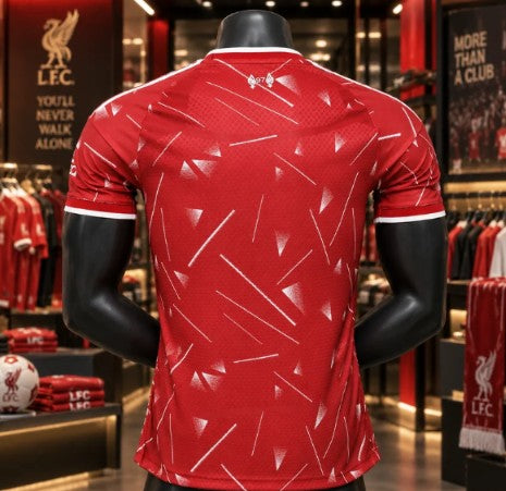 Men's Red Printed Football Jersey – Short Sleeve Sports T-Shirt