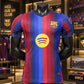 Men's Blue & Red Striped Football Jersey – Short Sleeve Sports T-Shirt