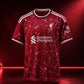 Men's Red Printed Football Jersey – Short Sleeve Sports T-Shirt
