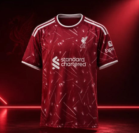 Men's Red Printed Football Jersey – Short Sleeve Sports T-Shirt